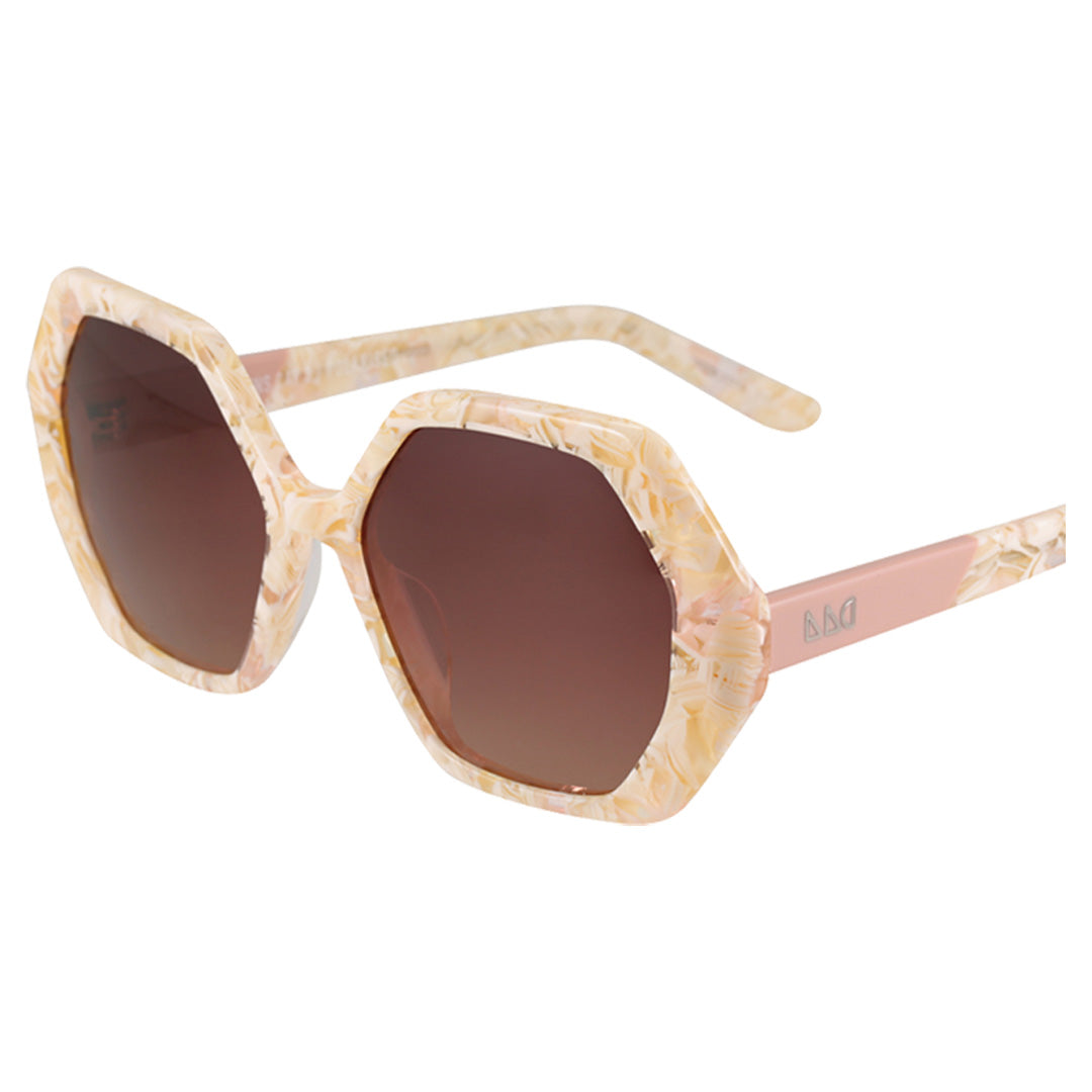 Luna Cream Marble Sunglasses